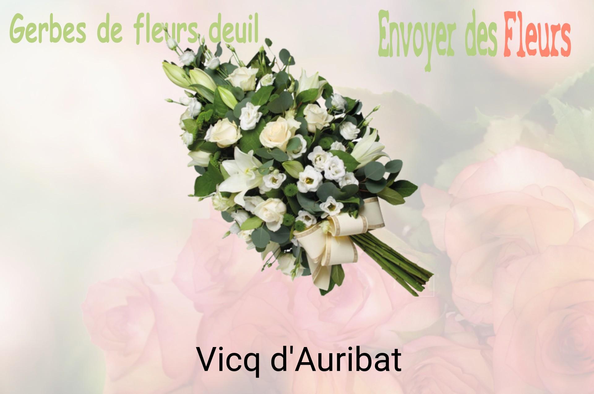 Gerbe de fleurs de deuil livrée à Vicq-d'Auribat